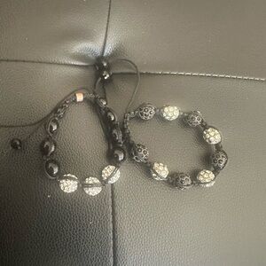 Sleek Black and Silver Jewelry Accessory